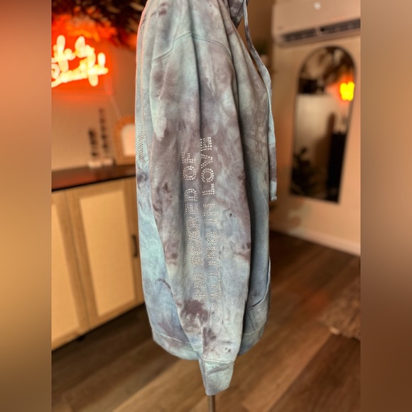 Yours Truly “Sinner & Saint” Rhinestone Tie dye Hoodie - Picture 4 of 7